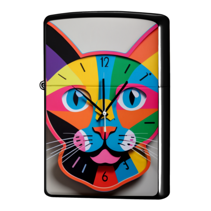 吾輩はアフリカ出身時計の猫ジッポーライターZIPPO