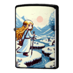 氷のフィールドエルフ・ピクセルアートジッポーライターZIPPO