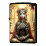 ふくろうと瞑想のエルフジッポーライターZIPPO