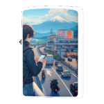 富士山見える国道沿いはライダーが多いジッポーライターZIPPO