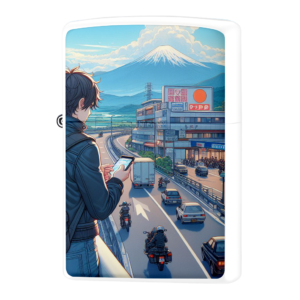 富士山見える国道沿いはライダーが多いジッポーライターZIPPO