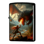 ドラゴンに果敢に挑むエルフジッポーライターZIPPO