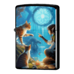 ハートフルにゃんことの出会いジッポーライターZIPPO