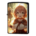 無事に帰還したエルフの安堵感あふれる笑顔ジッポーライターZIPPO