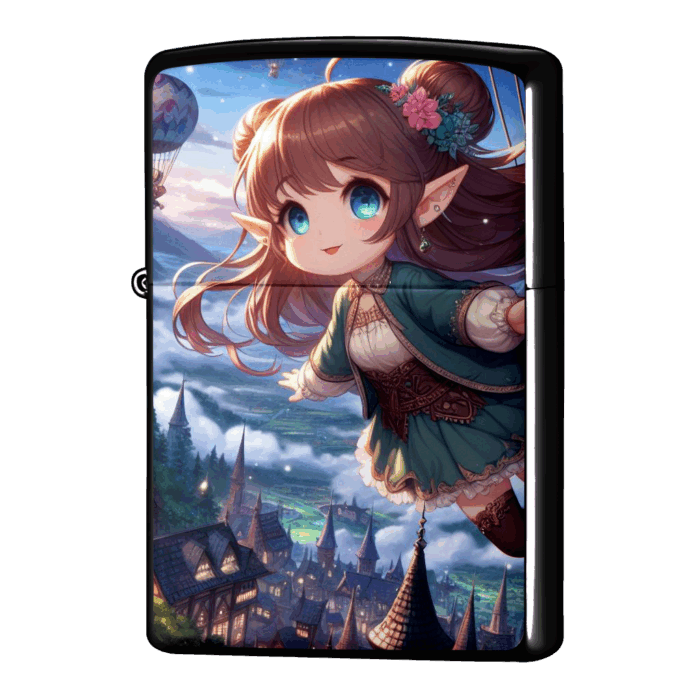空飛ぶエルフの冒険ファンタジーアニメジッポーライターZIPPO