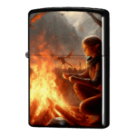 焚火するエルフジッポーライターZIPPO