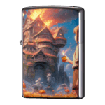 家まで燃えている火をつけているジッポーライターZIPPO