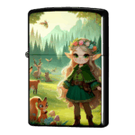 森のエルフと動物たちの日常ジッポーライターZIPPO