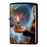 明るくともるエルフのジッポーライターZIPPO