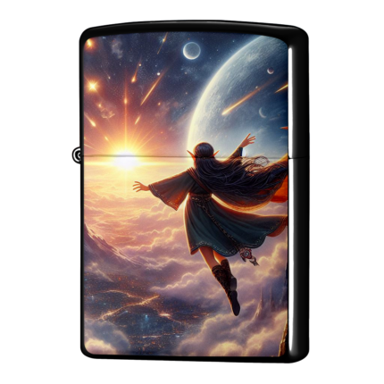 流れ星シューティングスターエルフは空を飛びジッポーライターZIPPO