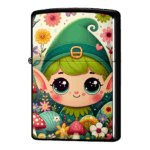 目がくりくり子供のエルフ・イラストジッポーライターZIPPO