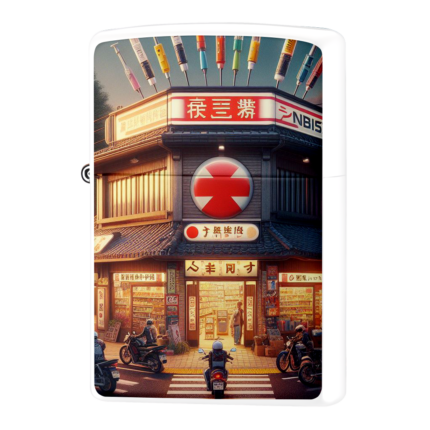 バイクライダーが集まる商店ジッポーライターZIPPO