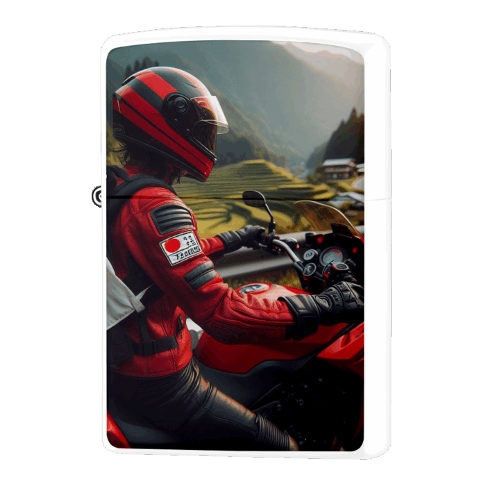 棚田が見えるツーリングライダージッポーライターZIPPO