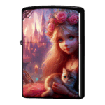 猫とエルフの王女の物語ジッポーライターZIPPO