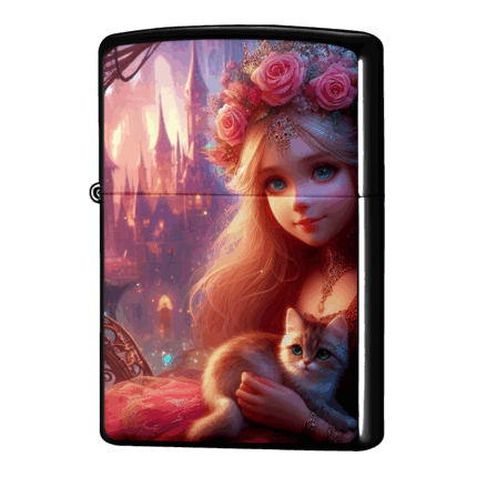 猫とエルフの王女の物語ジッポーライターZIPPO