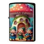 キノコ家のエルフのトリオ・イラストジッポーライターZIPPO