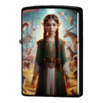 森の女王エルフと動物たちのふれあいジッポーライターZIPPO