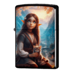猫とエルフが勇者を歓迎ジッポーライターZIPPO