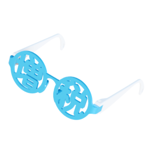 増税めがね　ライトブルー・ホワイト