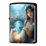 使い魔の猫と美少女エルフのジッポーライターZIPPO