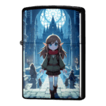 迷宮の入り口にやってきたエルフがジッポーライターZIPPO