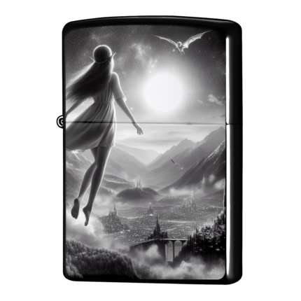 グレイスケールな世界のエルフジッポーライターZIPPO
