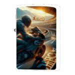 夕日の立体交差道路をライダージッポーライターZIPPO