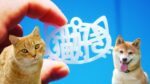 猫スキーホルダー