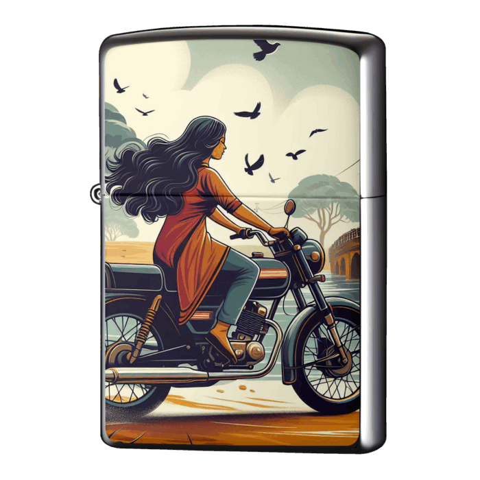 ベトナムでバイクを走らせるお姉様ジッポーライターZIPPO