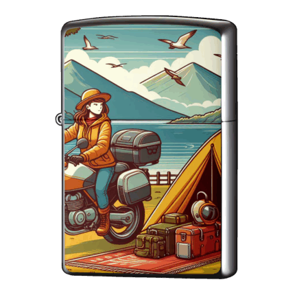 テントを河口湖でキャンプジッポーライターZIPPO