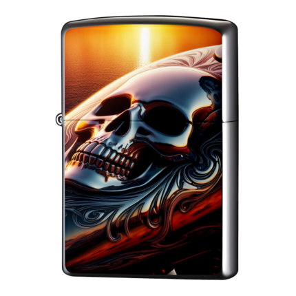 スカルライダーと夕日ジッポーライターZIPPO