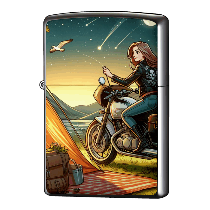 流星キャンプでツーリングテントジッポーライターZIPPO