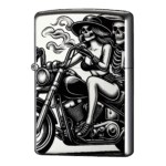 ビキニアメリカンスカルライダーレディースジッポーライターZIPPO