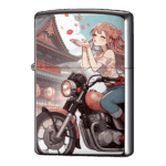 神社大好き女の子バイクジッポーライターZIPPO