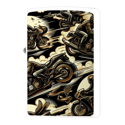 鷹のように飛び回るバイクジッポーライターZIPPO