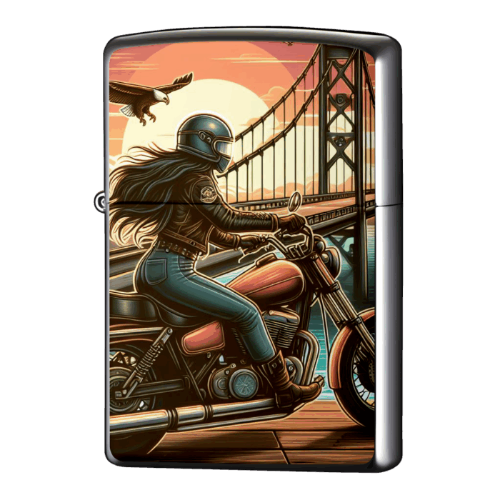 つり橋と鷹とレディースライダージッポーライターZIPPO