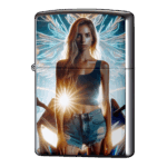 イルミネーション女の子バイクジッポーライターZIPPO