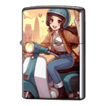 カブでご帰宅のカブ主・女の子ジッポーライターZIPPO