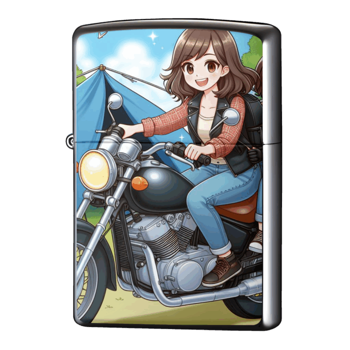 初めてのツーリングキャンプ女の子ジッポーライターZIPPO