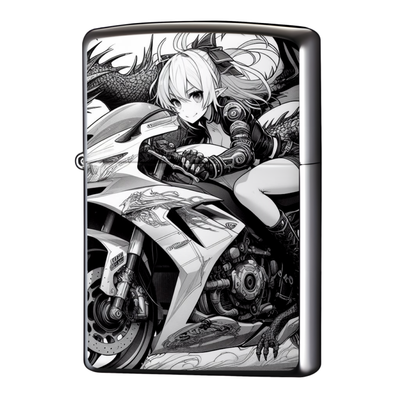 女の子とドラゴンライダーアニメジッポーライターZIPPO