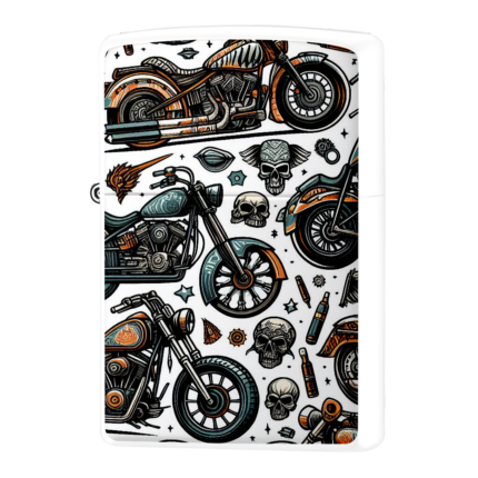 ハーレーダビッドソン的なバイク柄ジッポーライターZIPPO