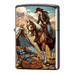 バイクと馬を交換したレディースライダージッポーライターZIPPO