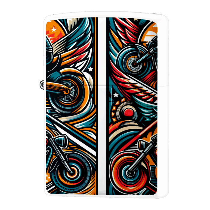 バイク好きと繋がりたいイラスト柄ジッポーライターZIPPO