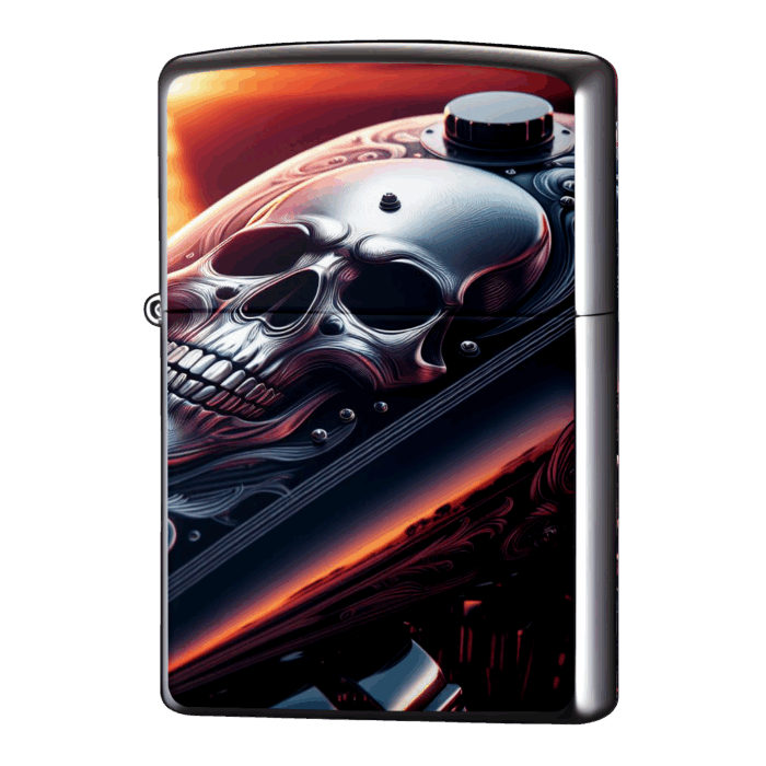 スカルライダー朝日ジッポーライターZIPPO