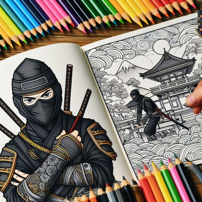 忍者ぬりえ