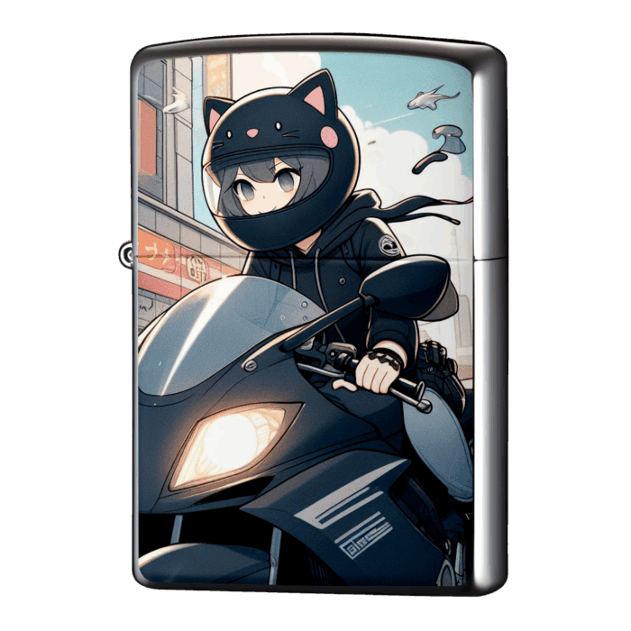 猫耳ライダーツーリングジッポーライターZIPPO