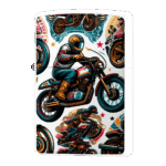 バイクライダーのイラスト柄ジッポーライターZIPPO
