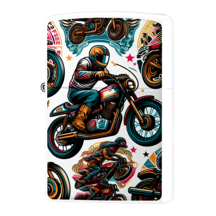 バイクライダーのイラスト柄ジッポーライターZIPPO