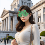 支持率最低メガネをかけた女性グリーン