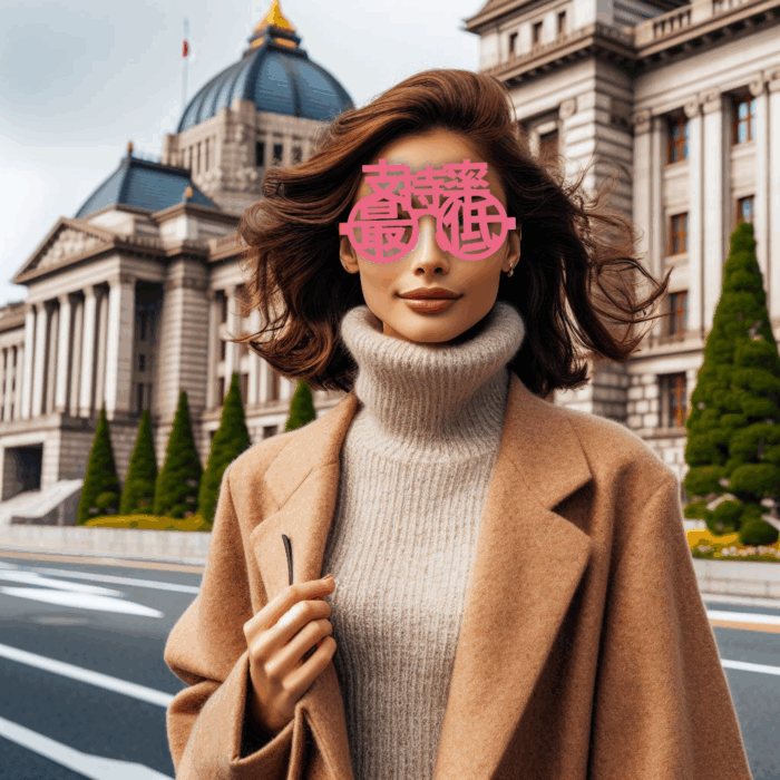 支持率最低メガネと女性